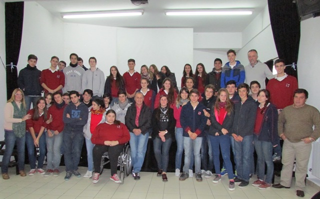 El presidente del HCD en el Colegio Almafuerte de Bernal