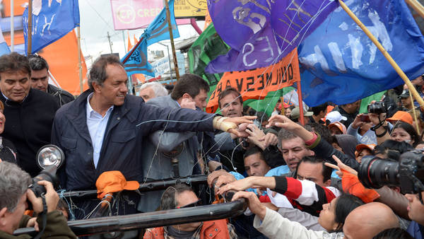 Scioli de campaña en Quilmes