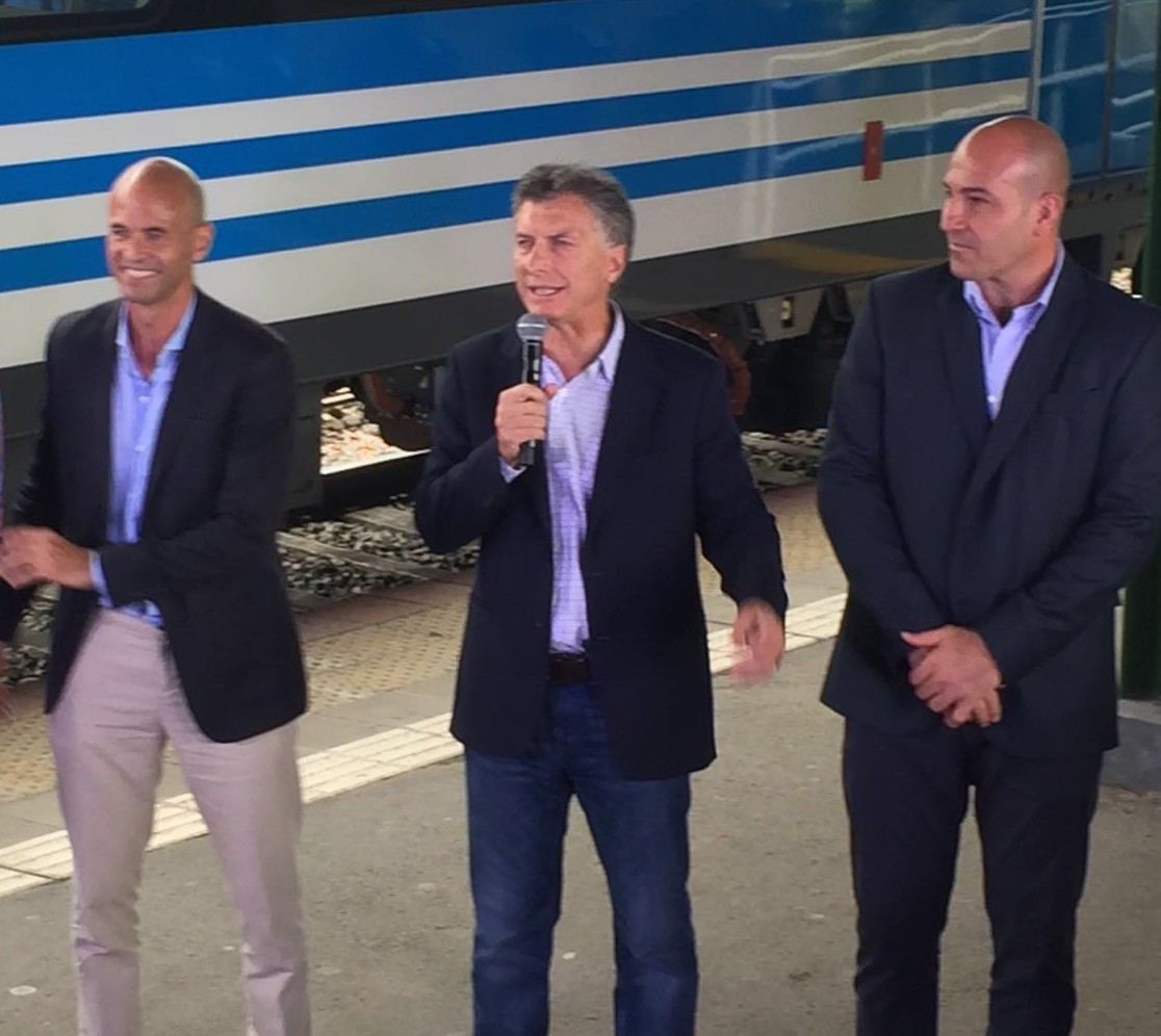 Macri y Randazzo en la inauguración del tren Roca