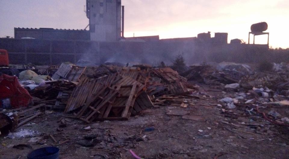 Incendio en basural clandestino