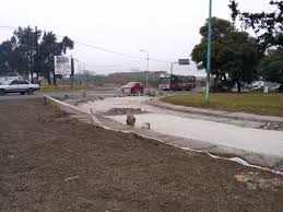Restricción de circulación por bacheo en la rotonda de Pasco