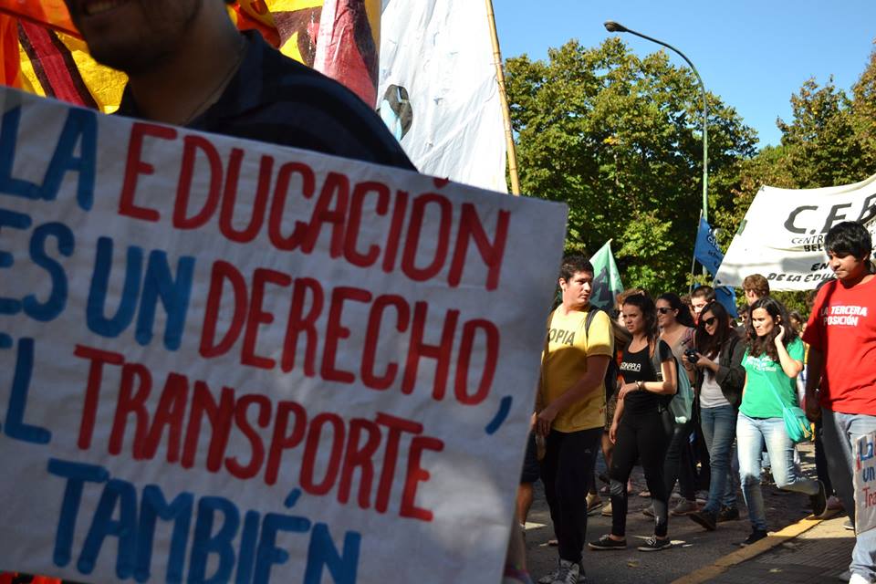 Marcha a La Plata por el Boleto Estudiantil