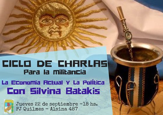 Batakis estará en un ciclo de charlas en el PJ de Quilmes