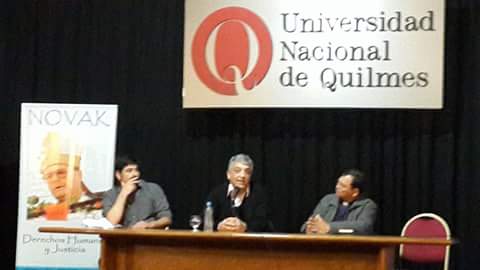 Homenaje al obispo Novak en la UNQ