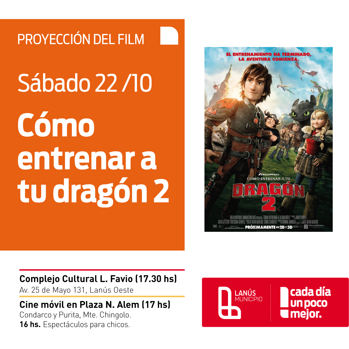 Cine móvil en Lanús