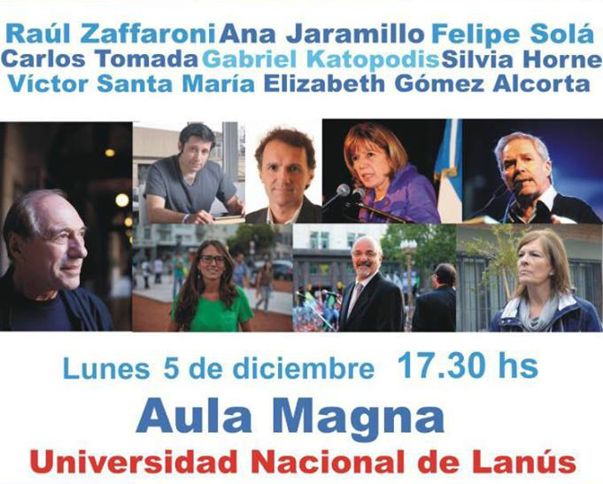 Zaffaroni, Felipe Solá y Katopodis en la UNLa