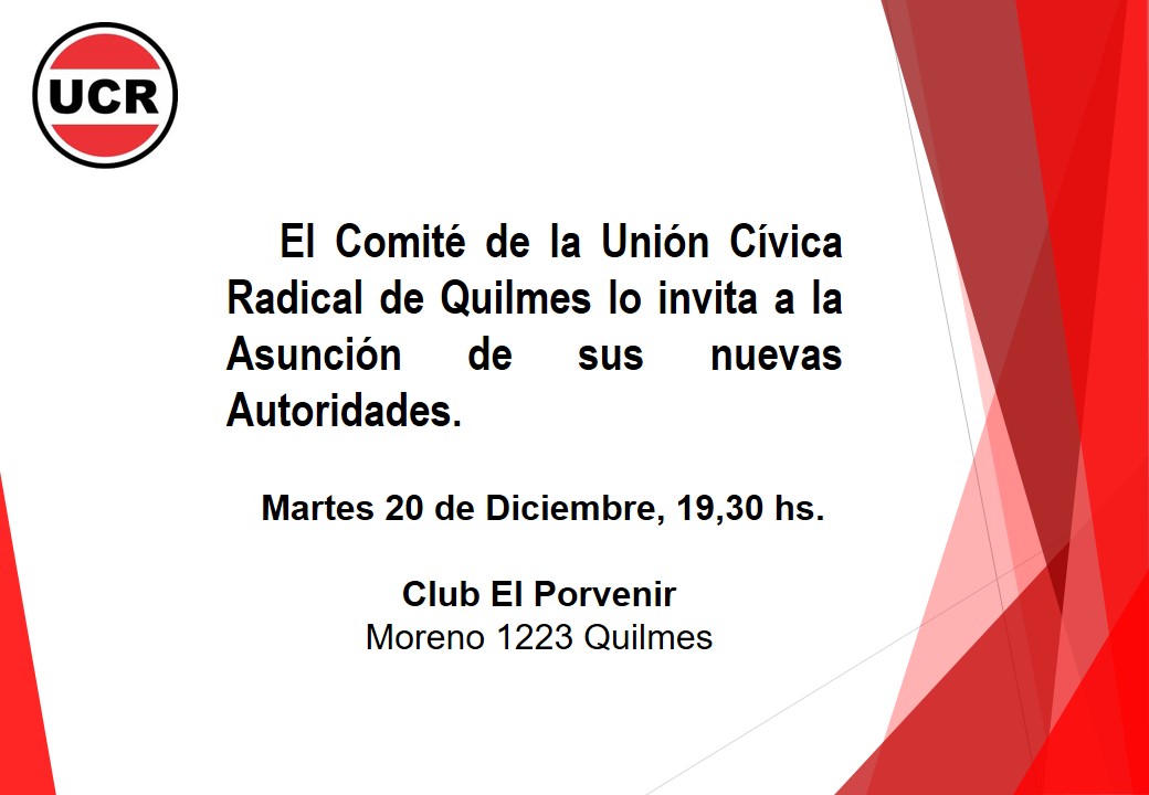 #Quilmes – Asume la nueva conducción de la UCR