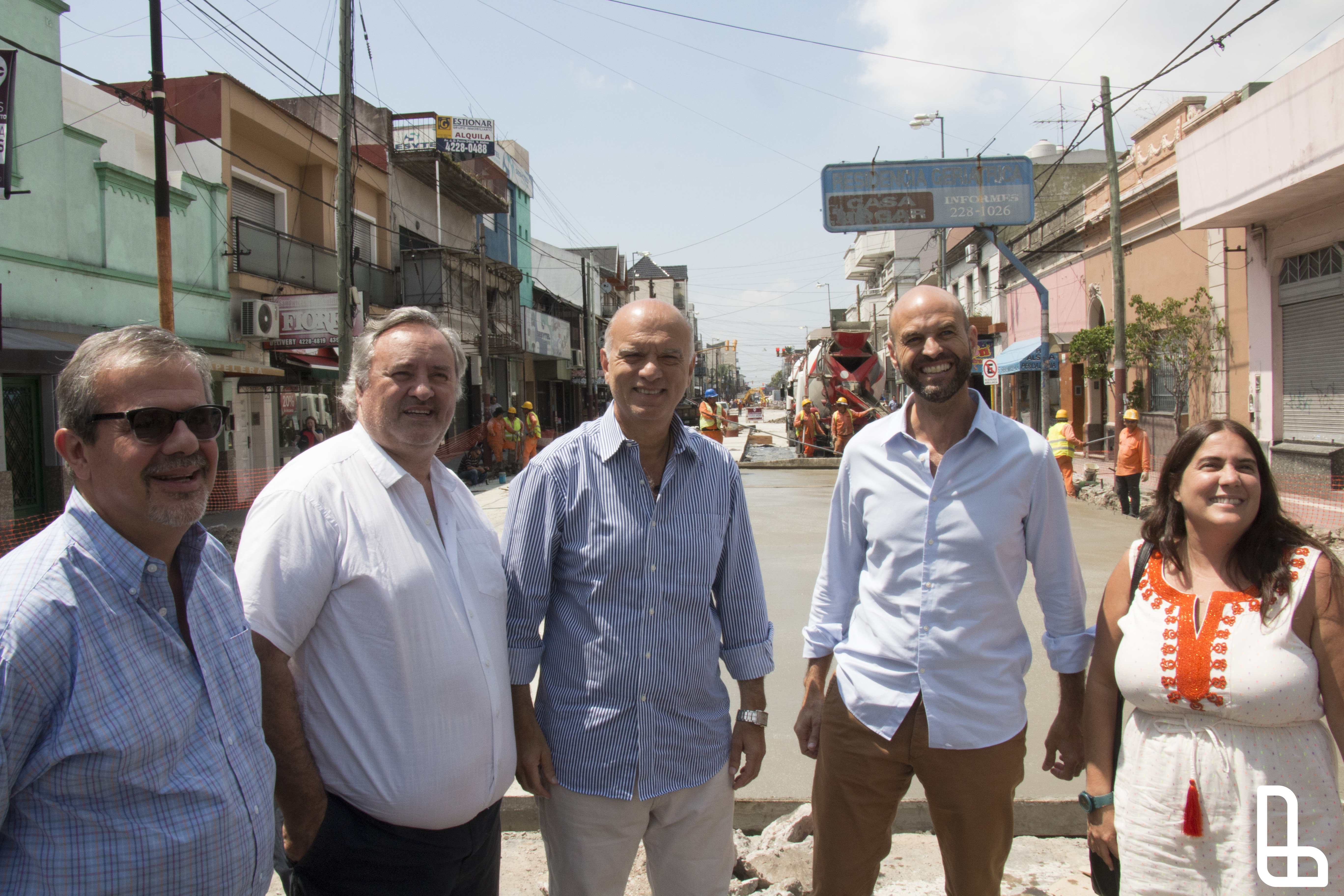 Grindetti y Dietrich recorrieron obras en Valentín Alsina