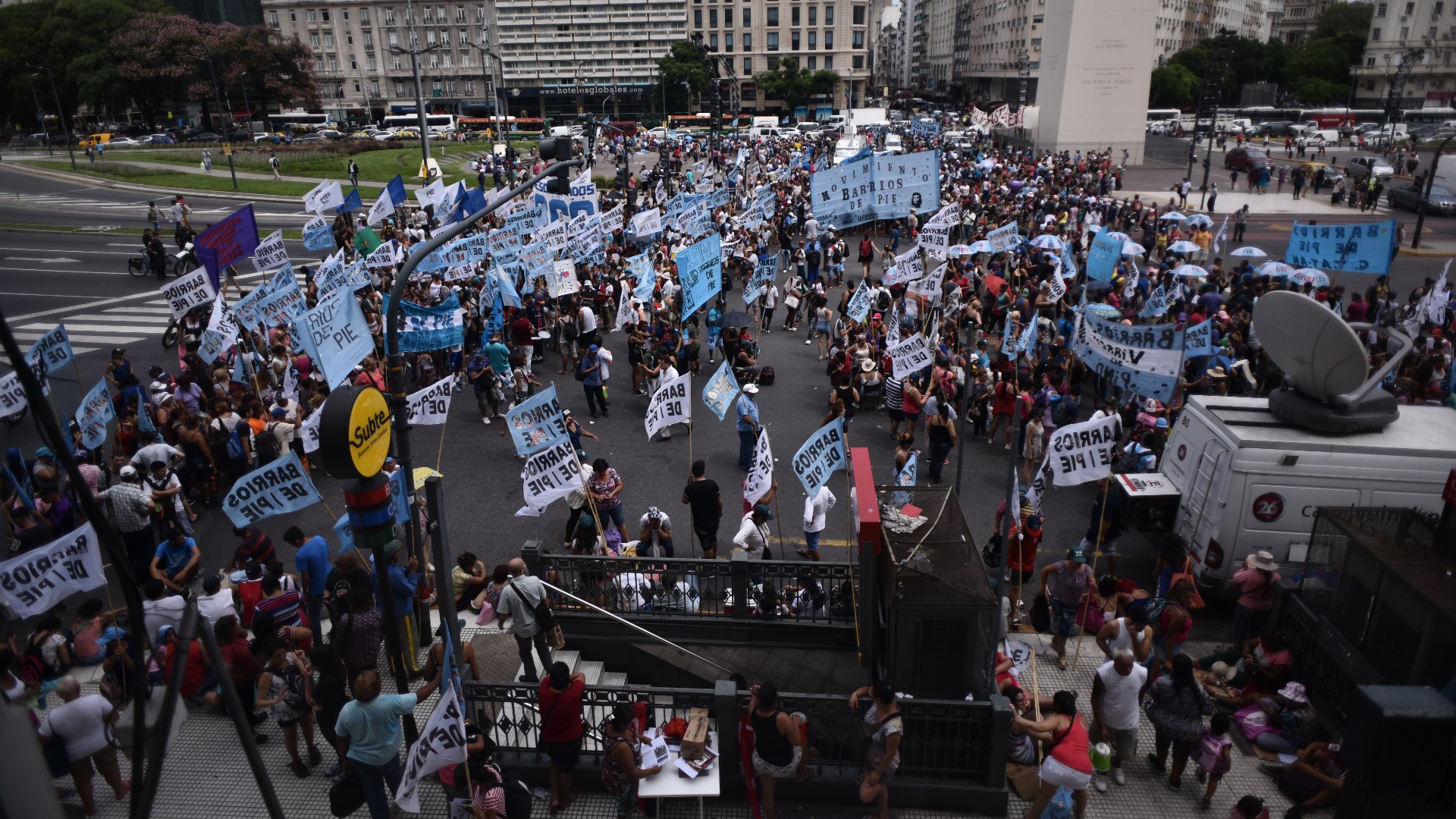 Fuerte protesta de organizaciones sociales