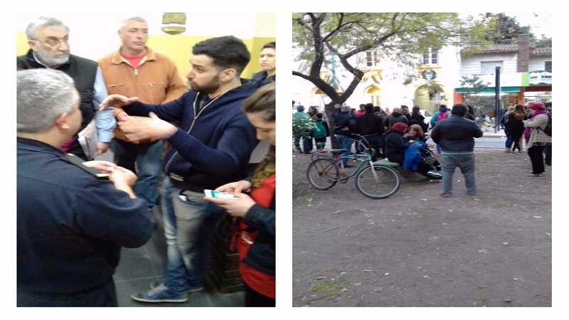 La policía intentó detener a un docente por hablar de Santiago Maldonado