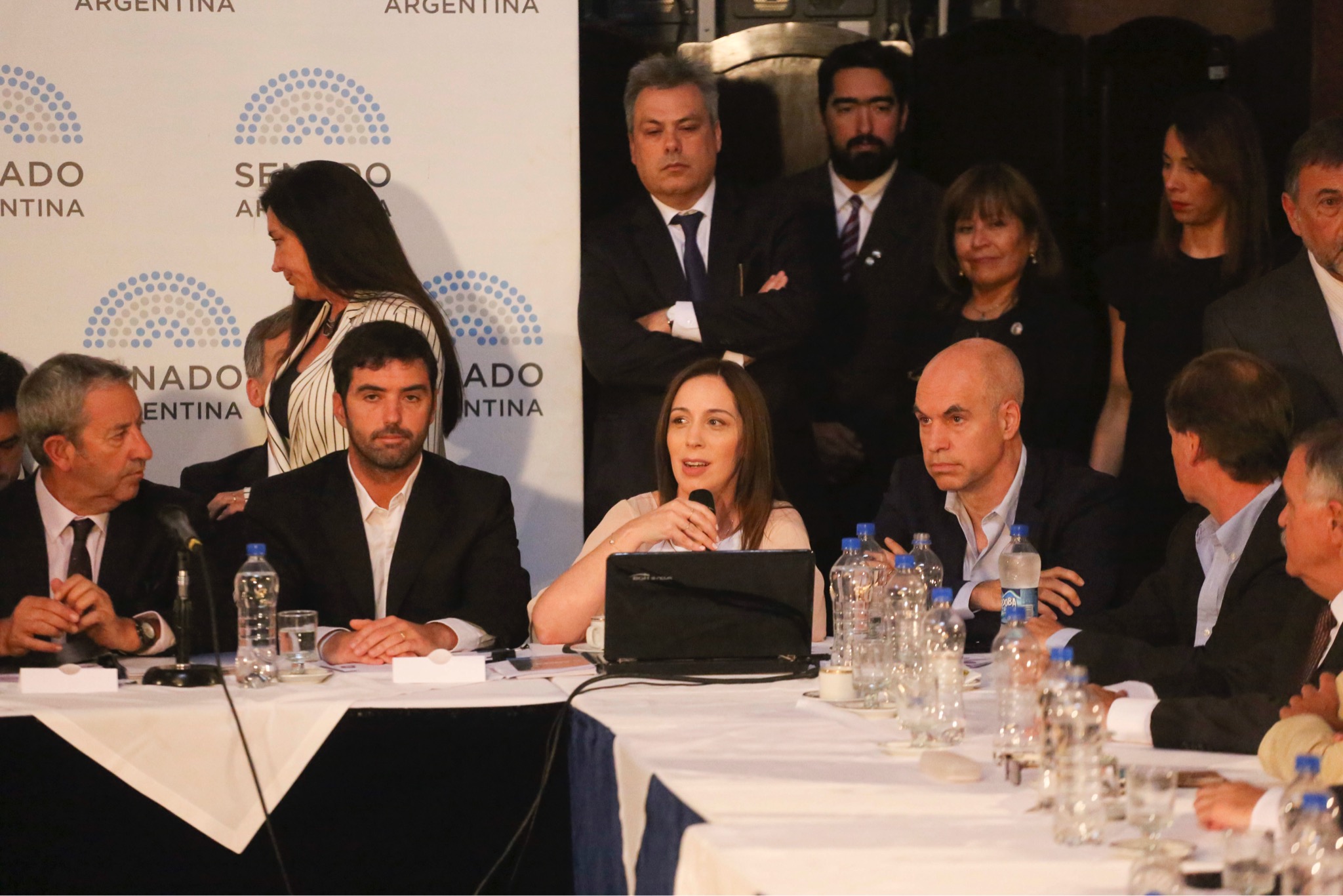 Vidal fue al Senado a defender el pacto fiscal