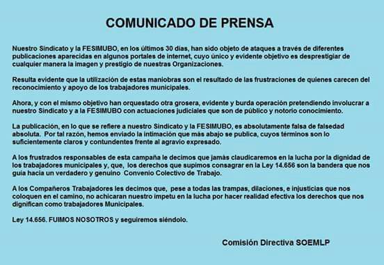 comunicado SOEMLP