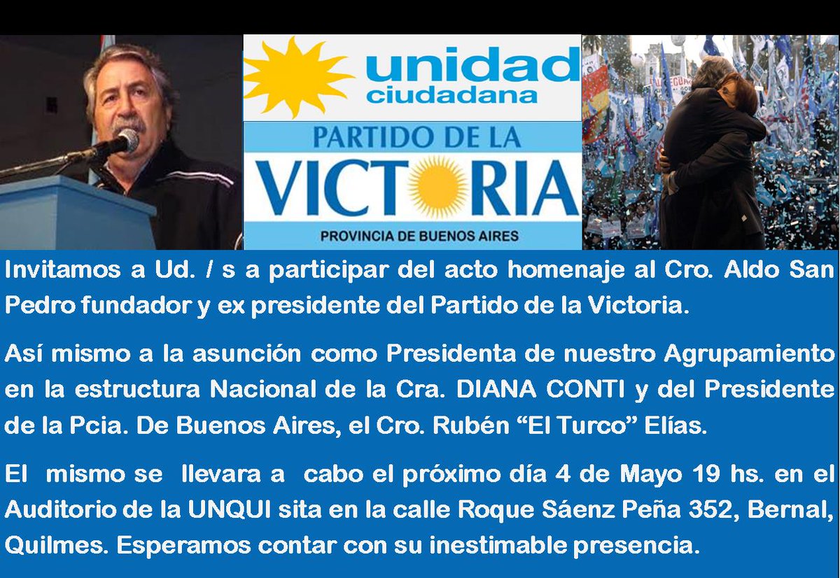 #Quilmes – Elías asume la presidencia del Partido de la Victoria