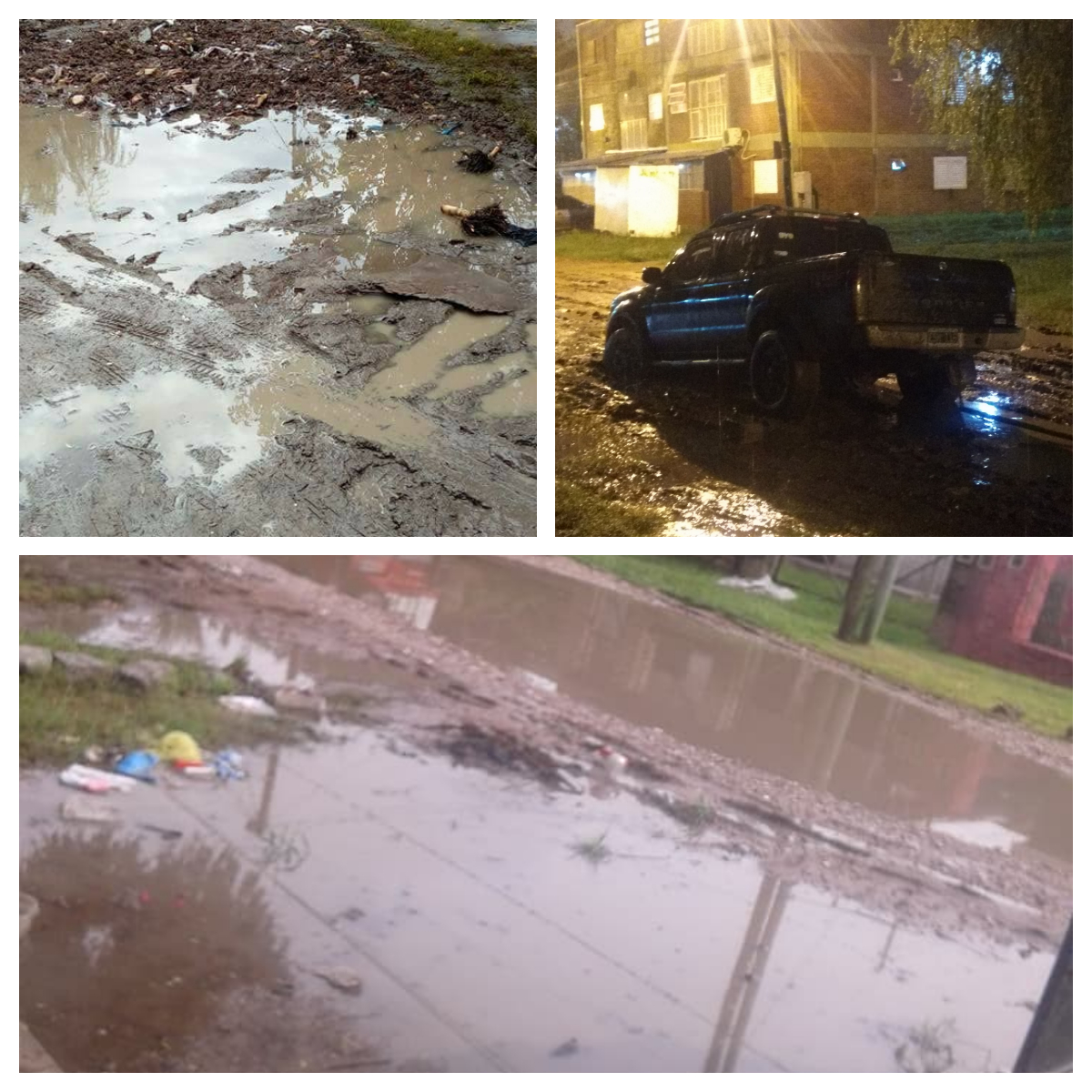 Vecinos reclaman por el mal estado de las calles en Brown