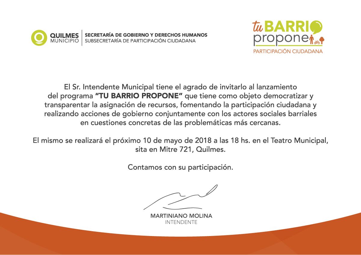 “Tu Barrio Propone”: la punta de lanza del plan territorial de Molina