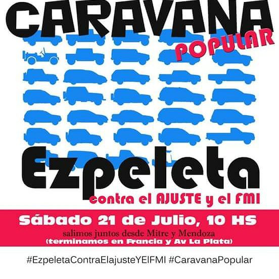Caravana en Ezpeleta contra el FMI y el ajuste