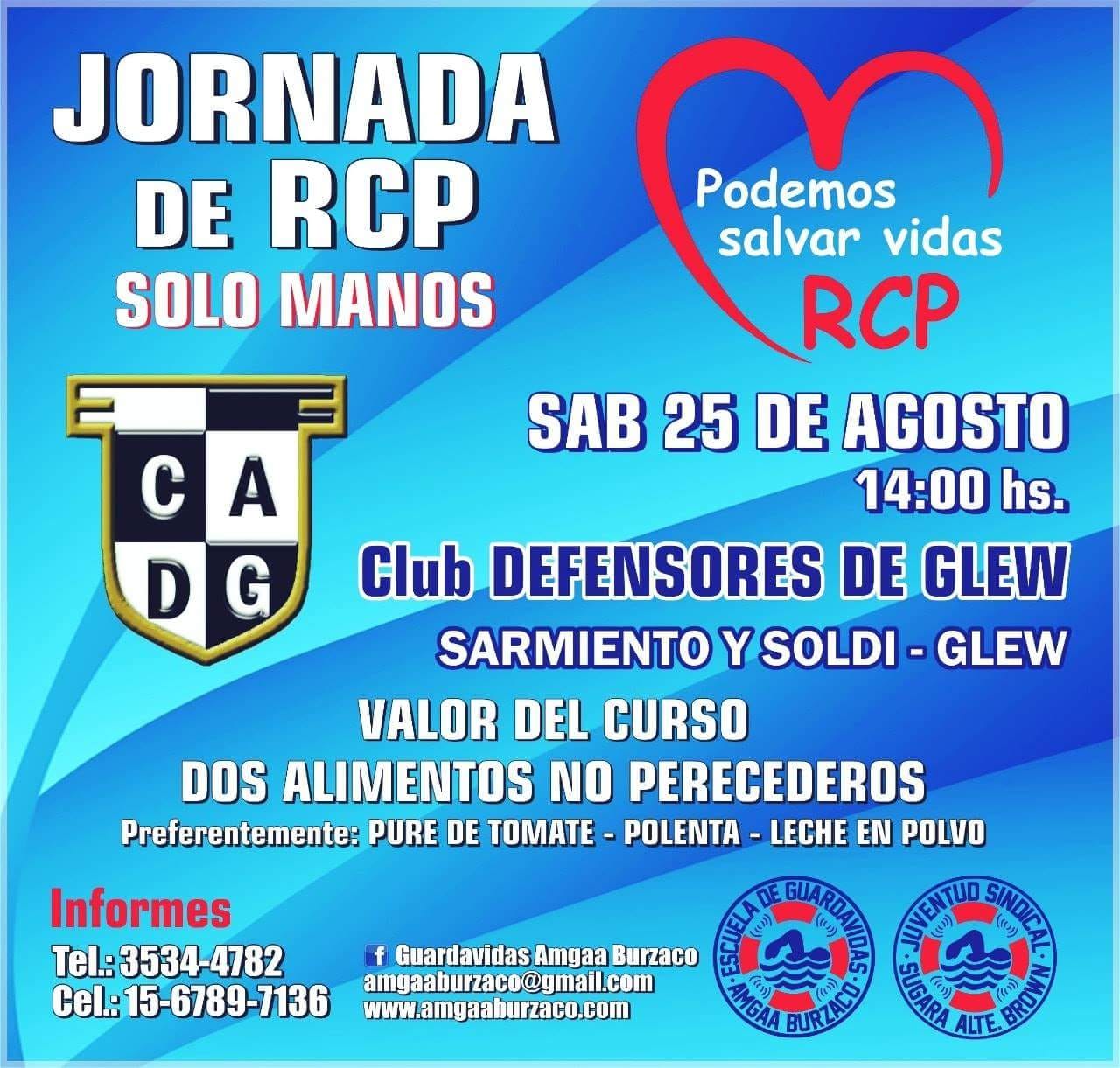 Jornada solidaria de RCP en  Defensores de Glew