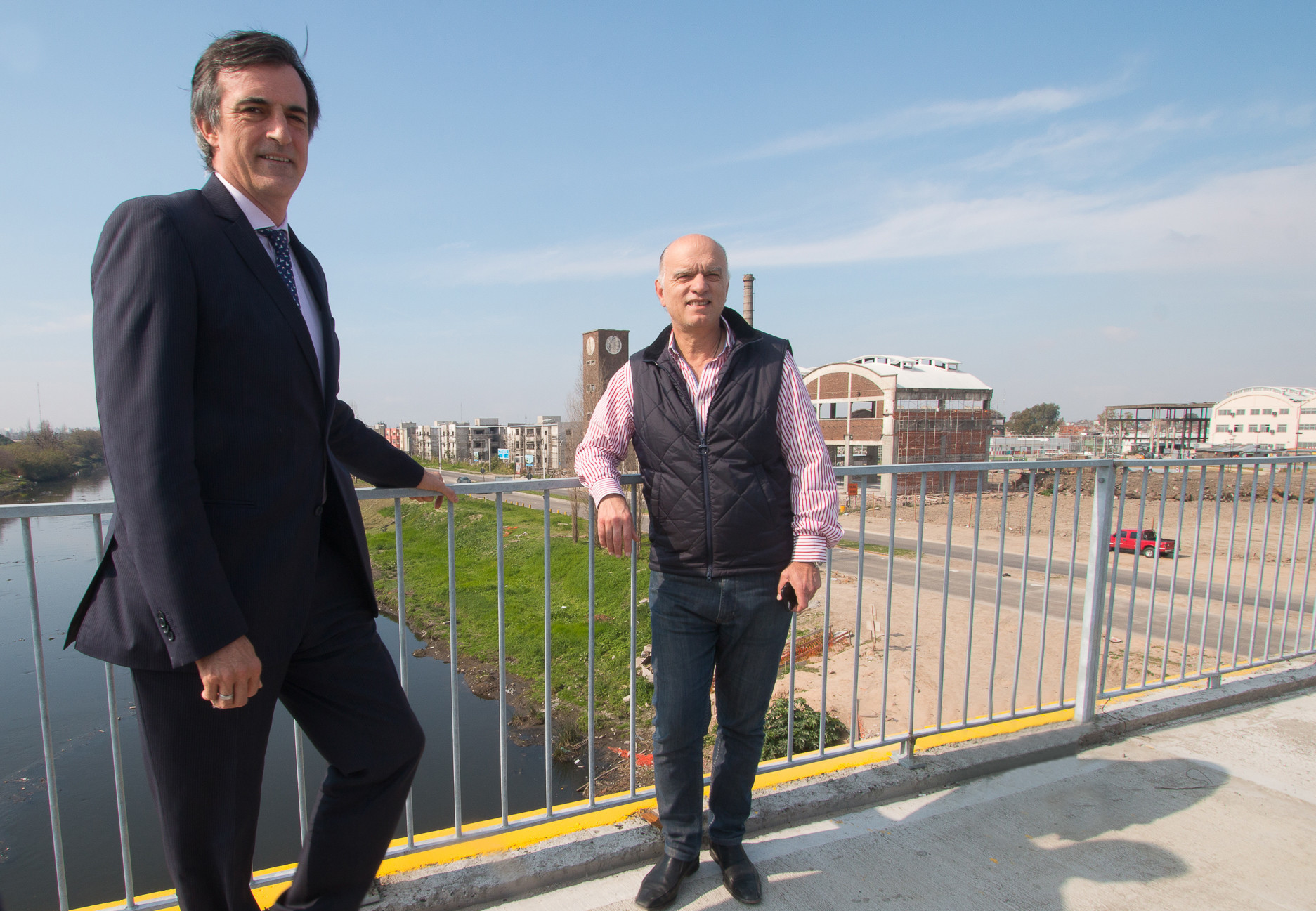 Grindetti y Bullrich recorrieron el puente Olímpico