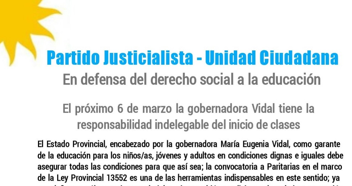 Concejales de Avellaneda le reclaman a Vidal que convoque a la paritaria docente