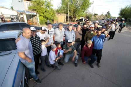 Cascallares de recorrida por el nuevo trayecto de Espora