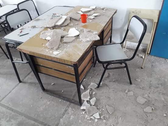 Desde Provincia cuestionan al Consejo Escolar de Varela por la caída del techo