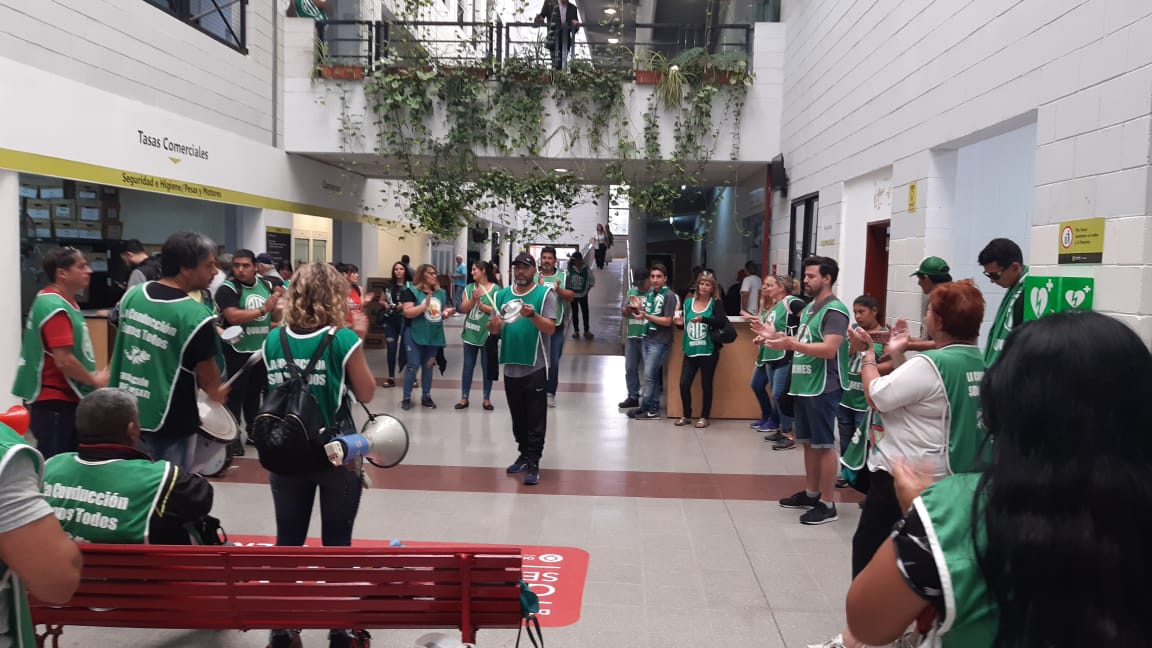 Protesta y permanencia de ATE en el Municipio