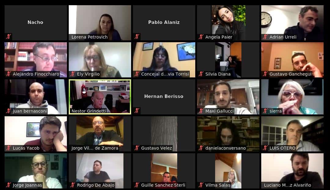 Grindetti encabezó encuentro virtural de la Tercera sección de Juntos