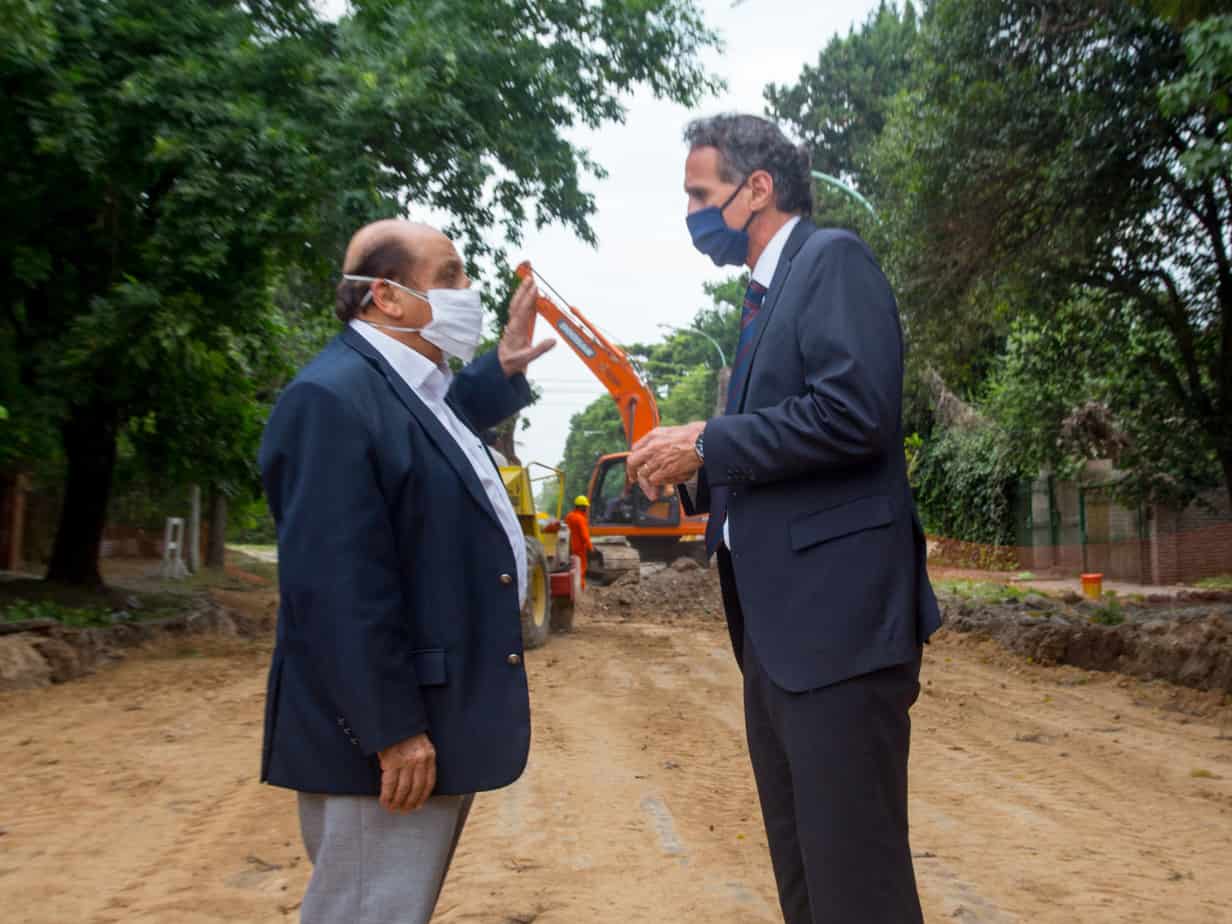 Mussi y Katopodis recorrieron obras en Berazategui