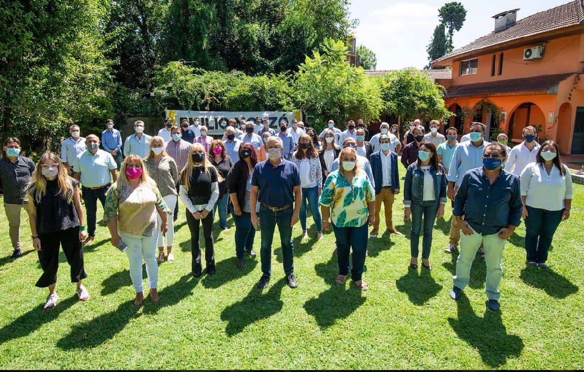 Monzó junto a dirigentes de la Tercera en Brown