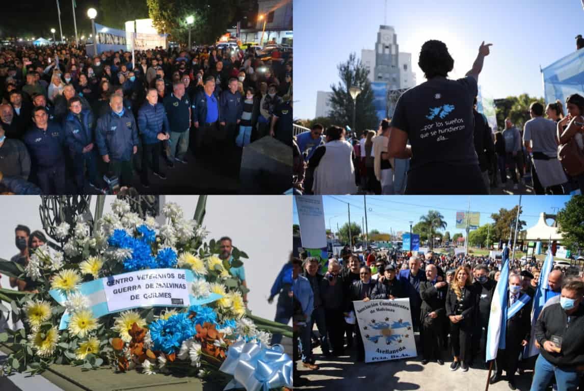 Los homenajes a los veteranos de Malvinas se extendieron por el conurbano
