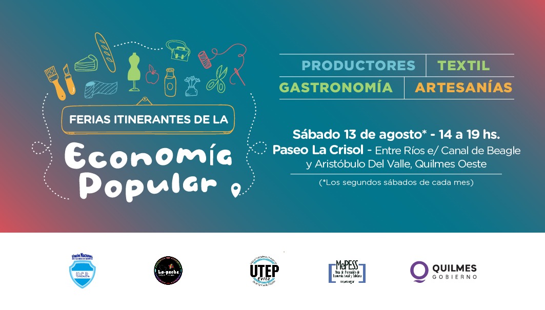 Primera feria itinerante de Economía Popular en Quilmes
