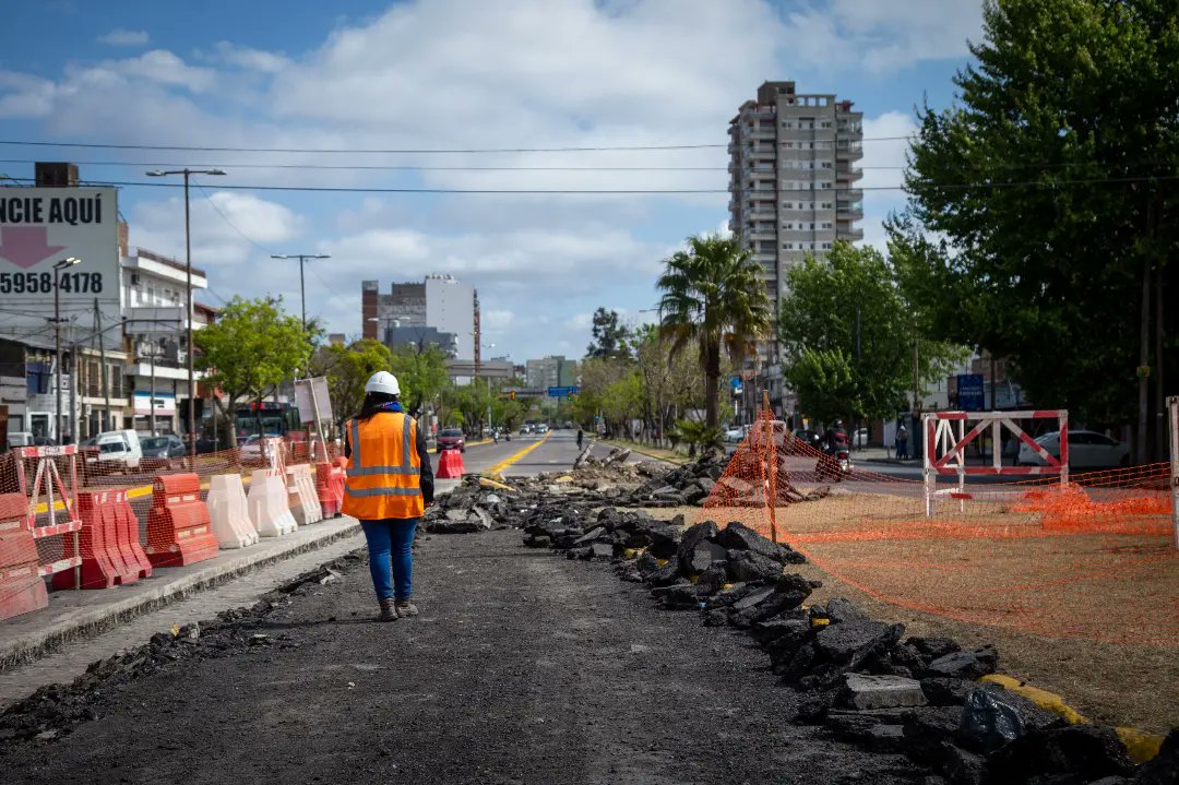 Continuan las obras sobre el Acceso Sudeste