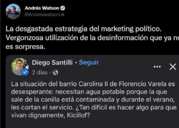 Watson cruzó a Santilli por sus denuncias de la situación del barrio la Carolina 2