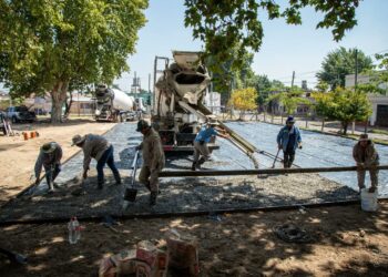 Avanzan las obras de refuncionalización del Parque de Bernal oeste