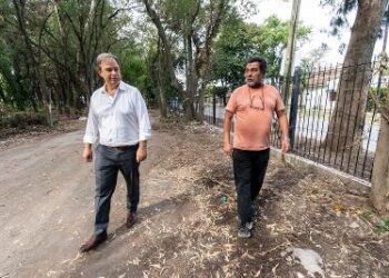 Cascallares recorrió las obras de la Quinta Ramón Carrillo