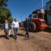 Cascallares recorrió obras de pavimento en Claypole