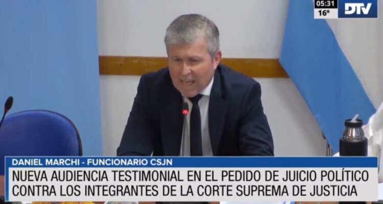 Marchi denunció amenazas por parte de funcionarios de la Corte Suprema