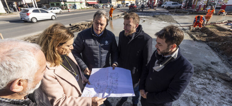 Cascallares, Otermín y Fabiani recorrieron la obra de Ruta 4