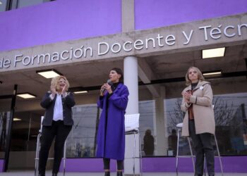 Mayra inauguró la primera etapa de las obras del nuevo Instituto de Formación Docente de Solano