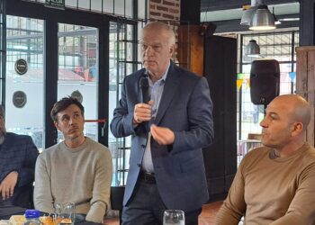 Grindetti, Molina y García Moritán se reunieron con empresarios