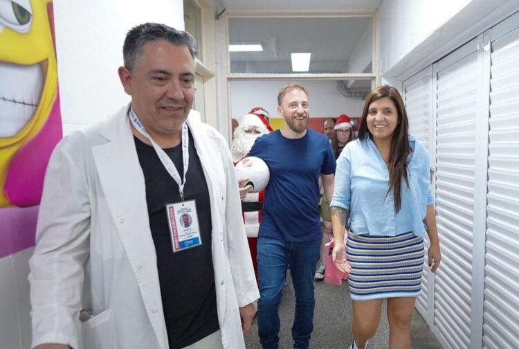 Otermín recorrió los hospitales Gandulfo y Alende