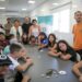 Mayra recorrió el aula móvil que funciona en el Centro Comunitario “Jorge Novak”