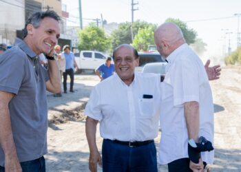 Mussi y Katopodis recorrieron obras en Berazategui