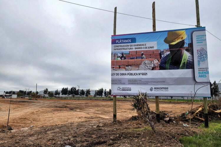 Está en marcha la construcción de 120 viviendas en Berazategui