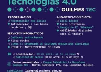 Quilmes TEC: abrió la inscripción para el ciclo de Tecnologías 4.0