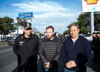 Cascallares y Otermín supervisaron un operativo de seguridad