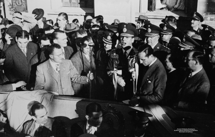 Juan Perón en Quilmes, 2 de setiembre 1944, foto Archivo Museo Histórico Fotográfico de Quilmes