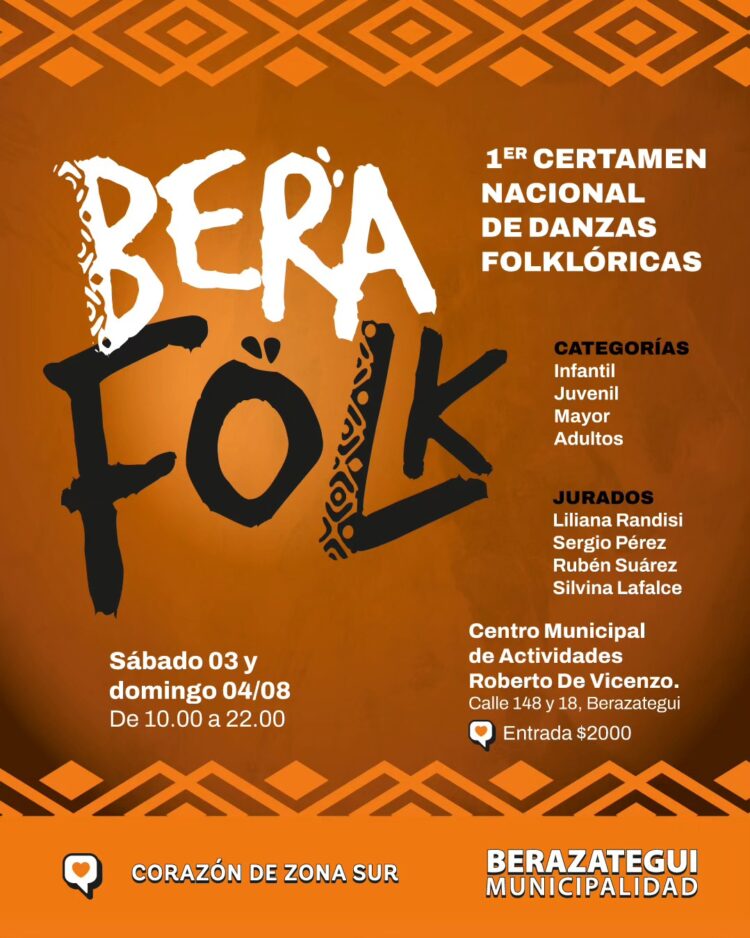 Se viene el Bera Flok: el primer certamen de folclore de Berazategui