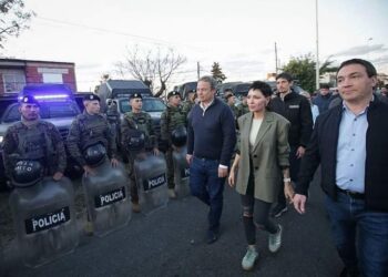 Mayra, Cascallares y Watson se mostraron juntos en un operativo de seguridad