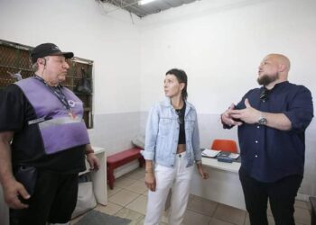 Mayra recorrió la nueva posta de seguridad en Bernal